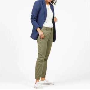 Outerknown Avalon Organic Zippered Cuffed Joggers  sz 8 olive green